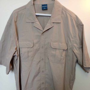 Men’s Propper khaki tan summerweight short sleeve shirt size L